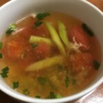 トマトアスパラ鶏スープ